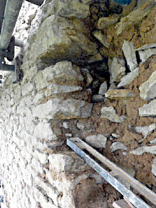 Removal of old stone 1